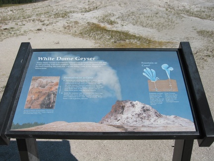 White Dome Geyser Sign